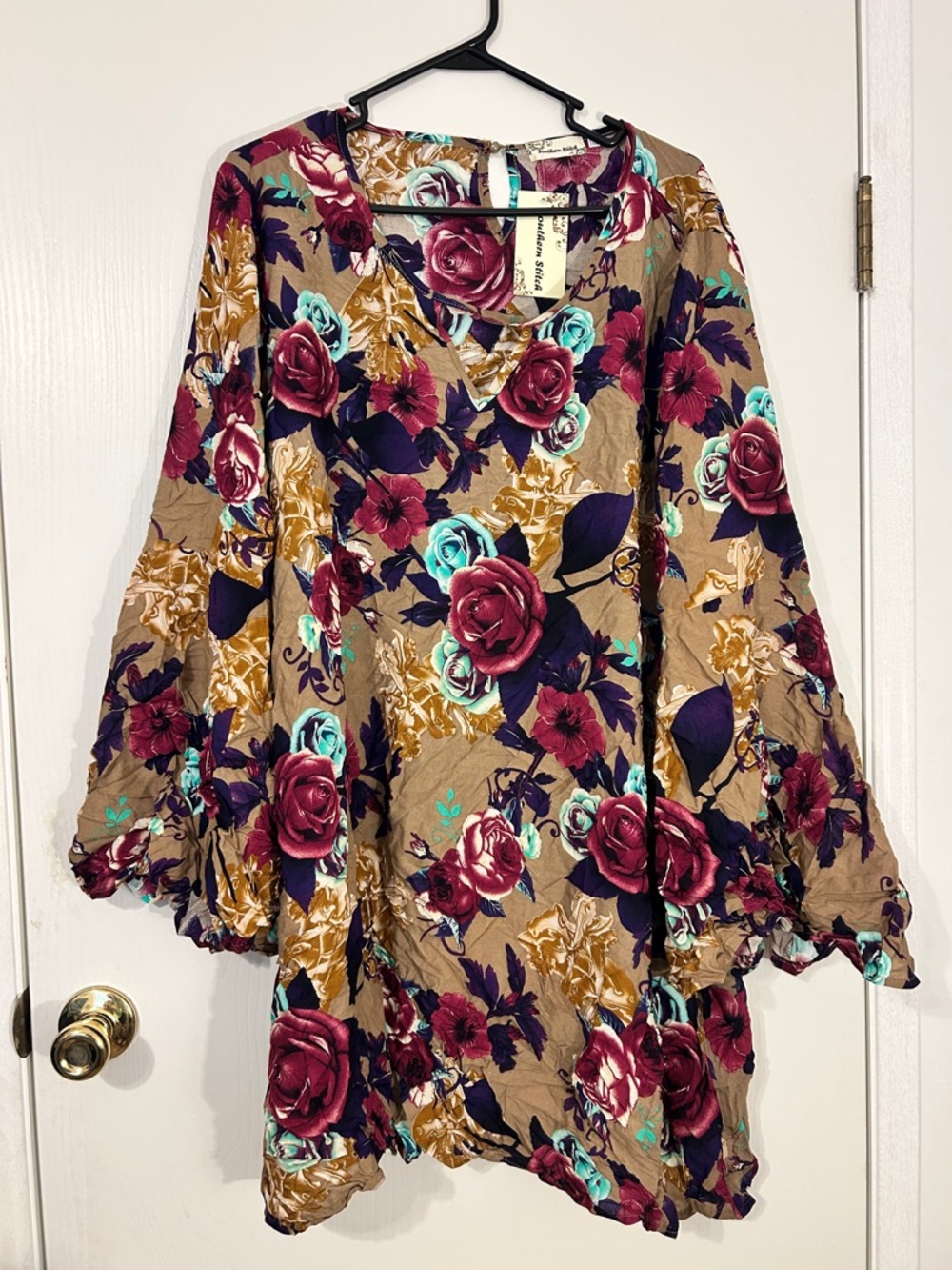 Women's Floral Tunic Top - Multi Floral Print